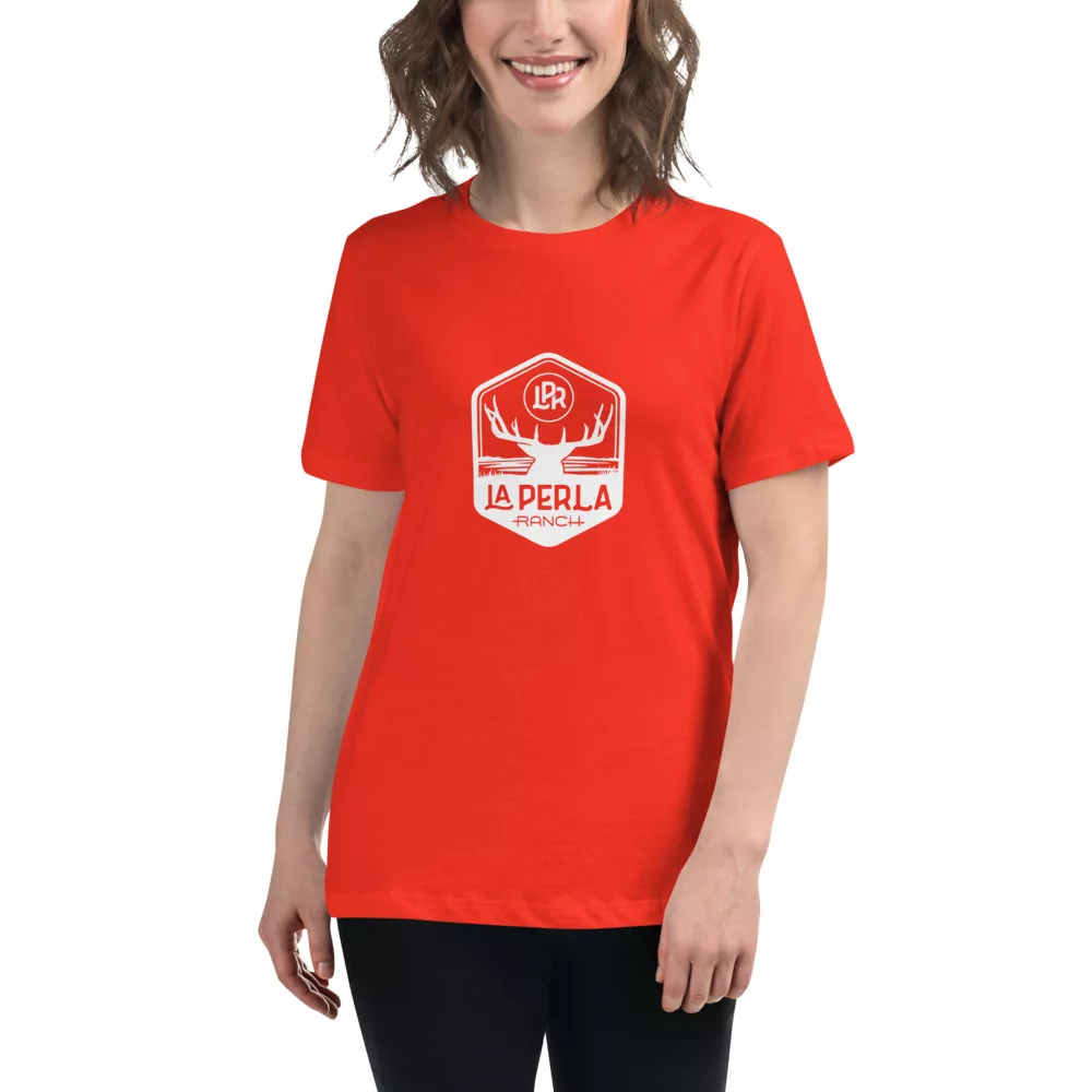 5xUPcMBx womens relaxed t shirt poppy front 61c4f777793a2 La Perla Ranch Women's Relaxed T-Shirt - Image 4