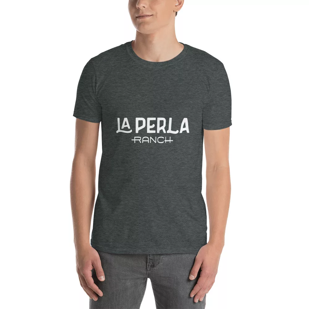 L9fYZomB unisex basic softstyle t shirt dark heather front 61c11419987af La Perla Ranch Short-Sleeve Unisex T-Shirt - Image 6